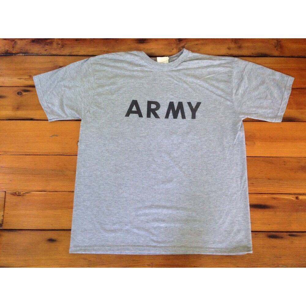 US Military ARMY Physical Training PT Quick Dry Travel Gray XL T-Shirt 50" Chest